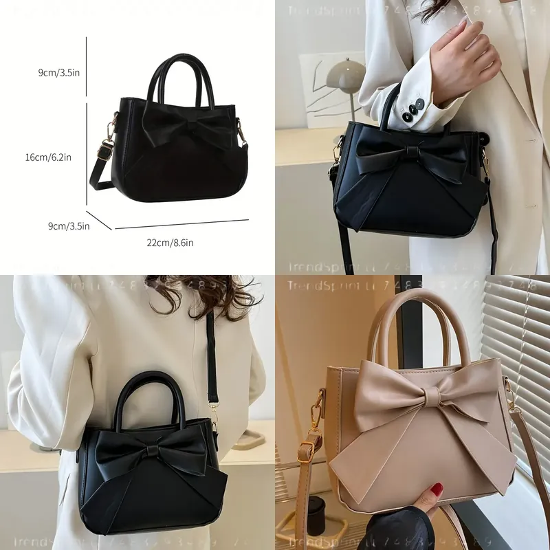 Women'S Bags Handbags - Elegante Bolso de Mano Negro con