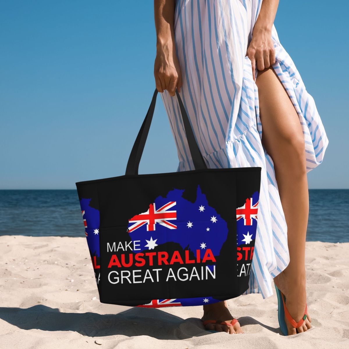 Women Bags Australia - Bolsa de playa Make Australia Great