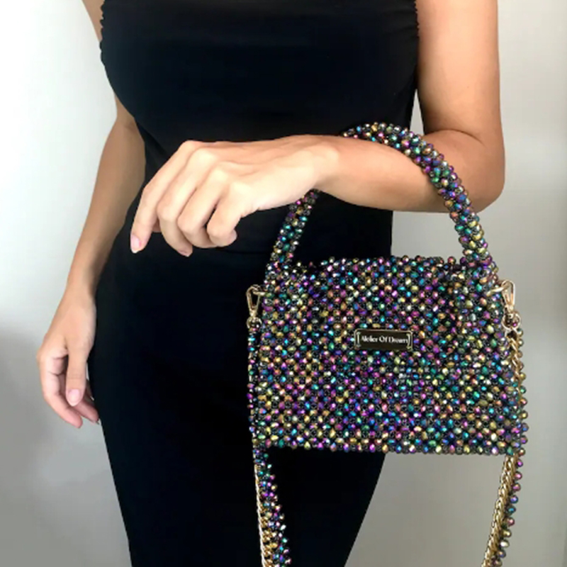 Women Bags Wholesale - Bolso de mano personalizado con cuentas,