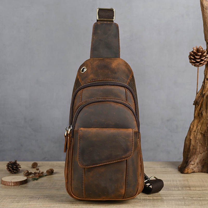 Bolso de pecho multifunción de - Saddle Bag Leather reseña y precio