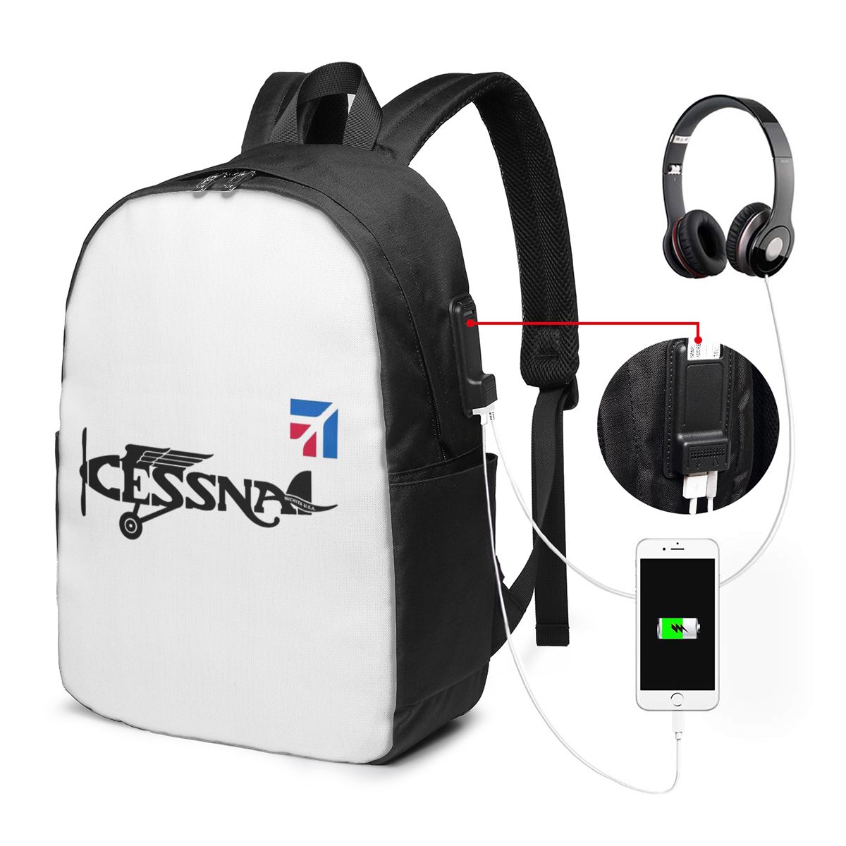 Mochila con logotipo de Cessna - Women'S Bags reseña y precio
