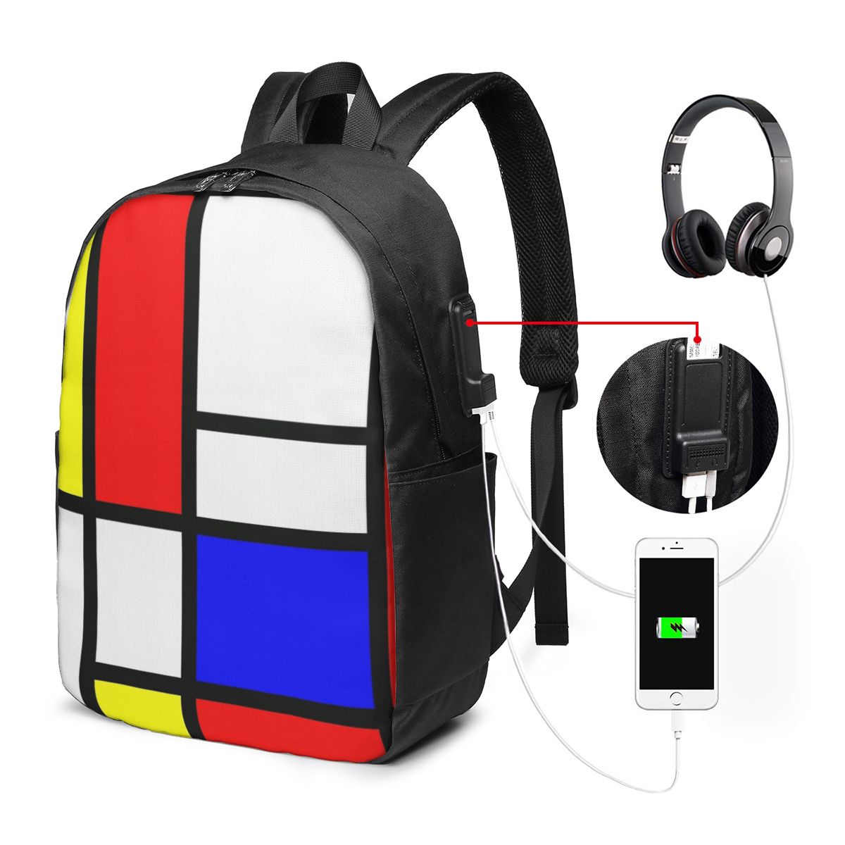 Mochila Piet Mondrian Composit - Women'S Bags reseña y precio