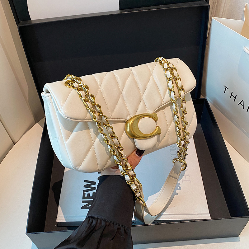 Bolso de Hombro Acolchado de C - Women Bags Logo reseña y precio