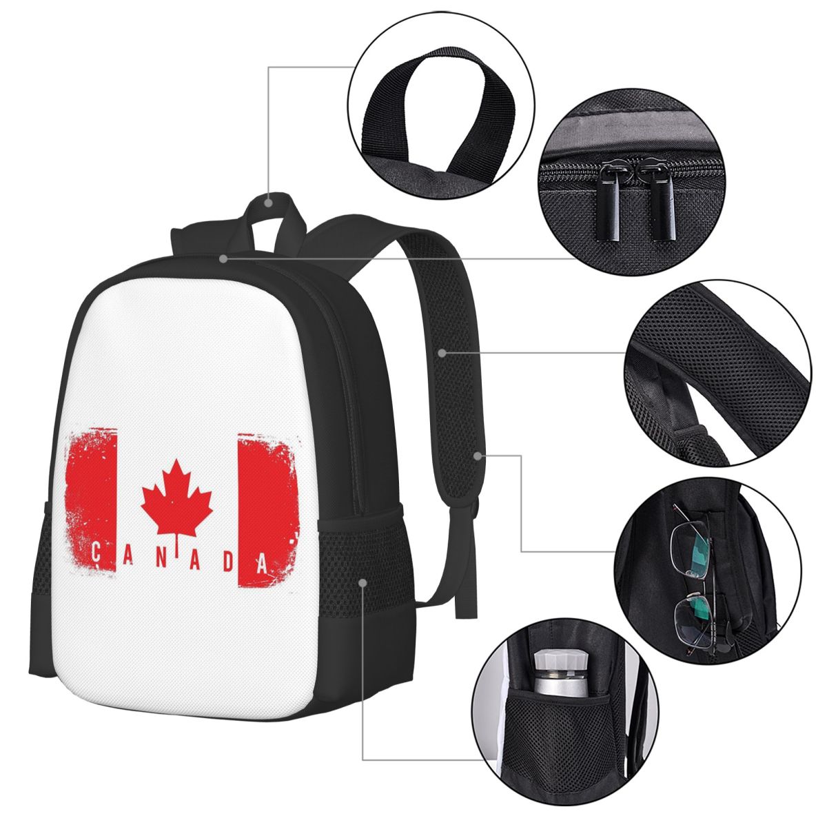 Mochila escolar con bandera de - Women Bags Canada reseña y precio