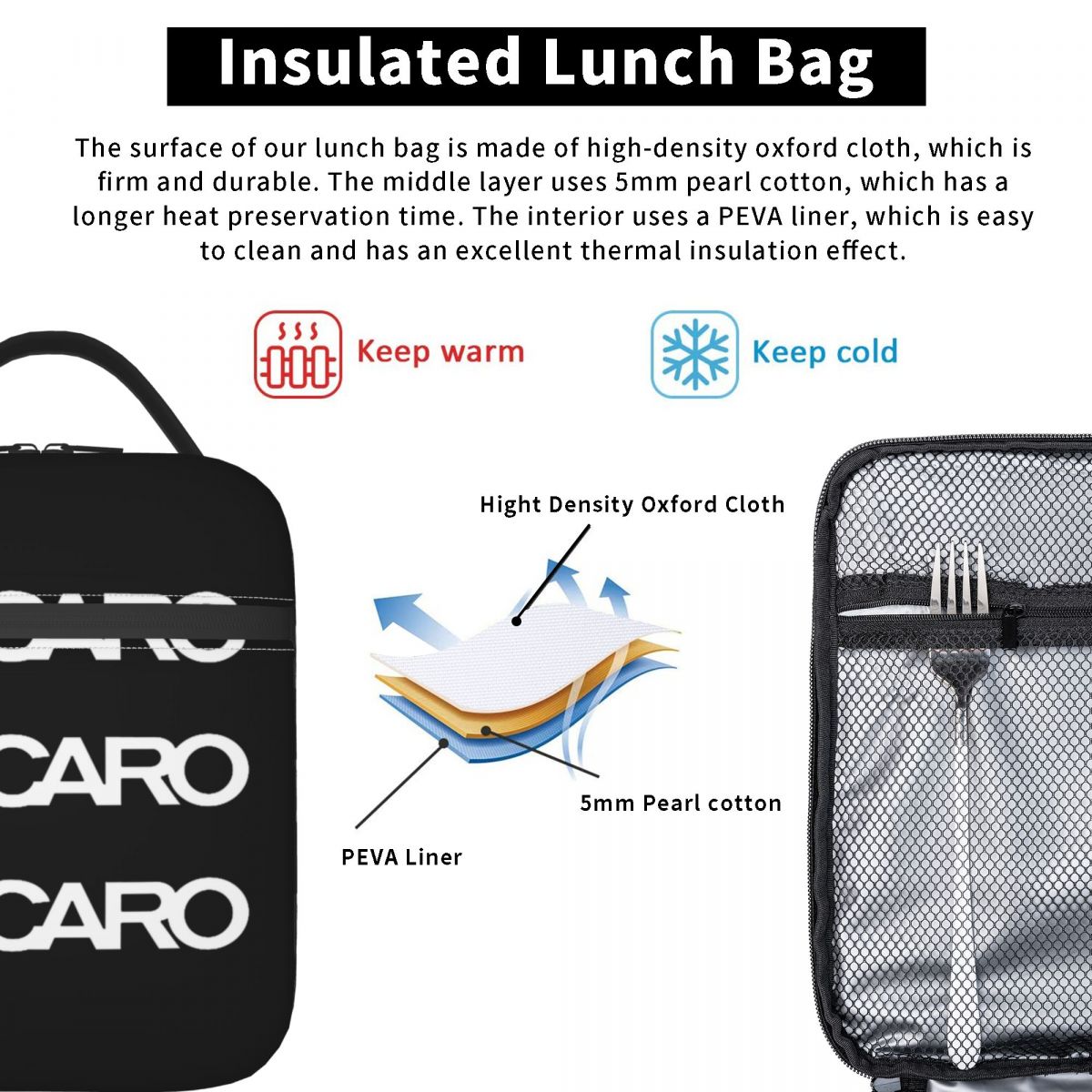 Bolsas de almuerzo aisladas co - Women Bags Logo reseña y precio