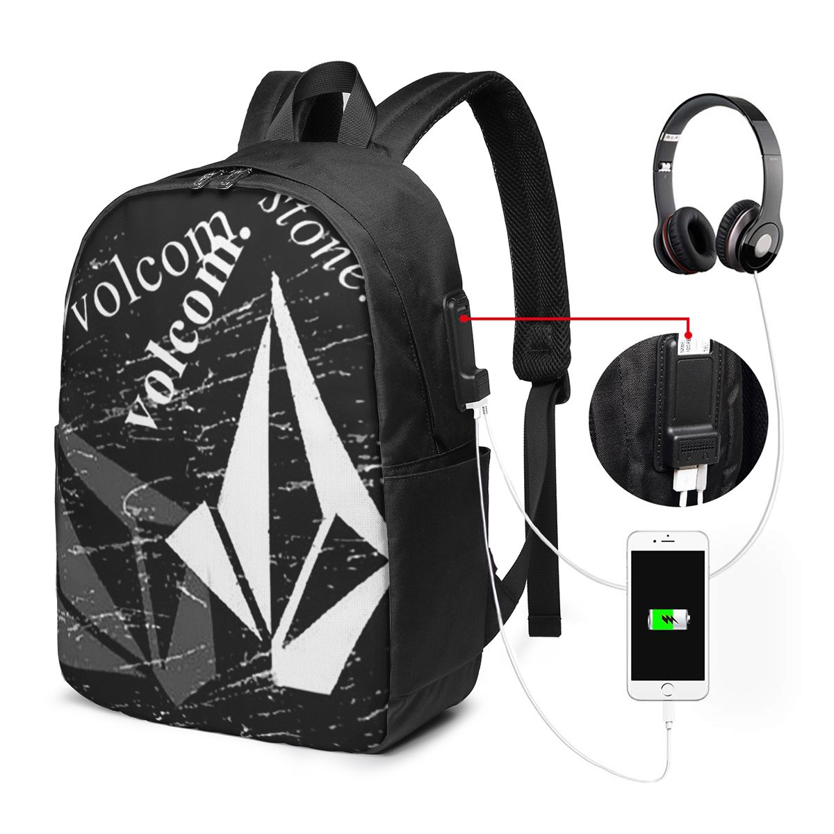 Mochila con logotipo de V-Volc - Women Bags Logo reseña y precio