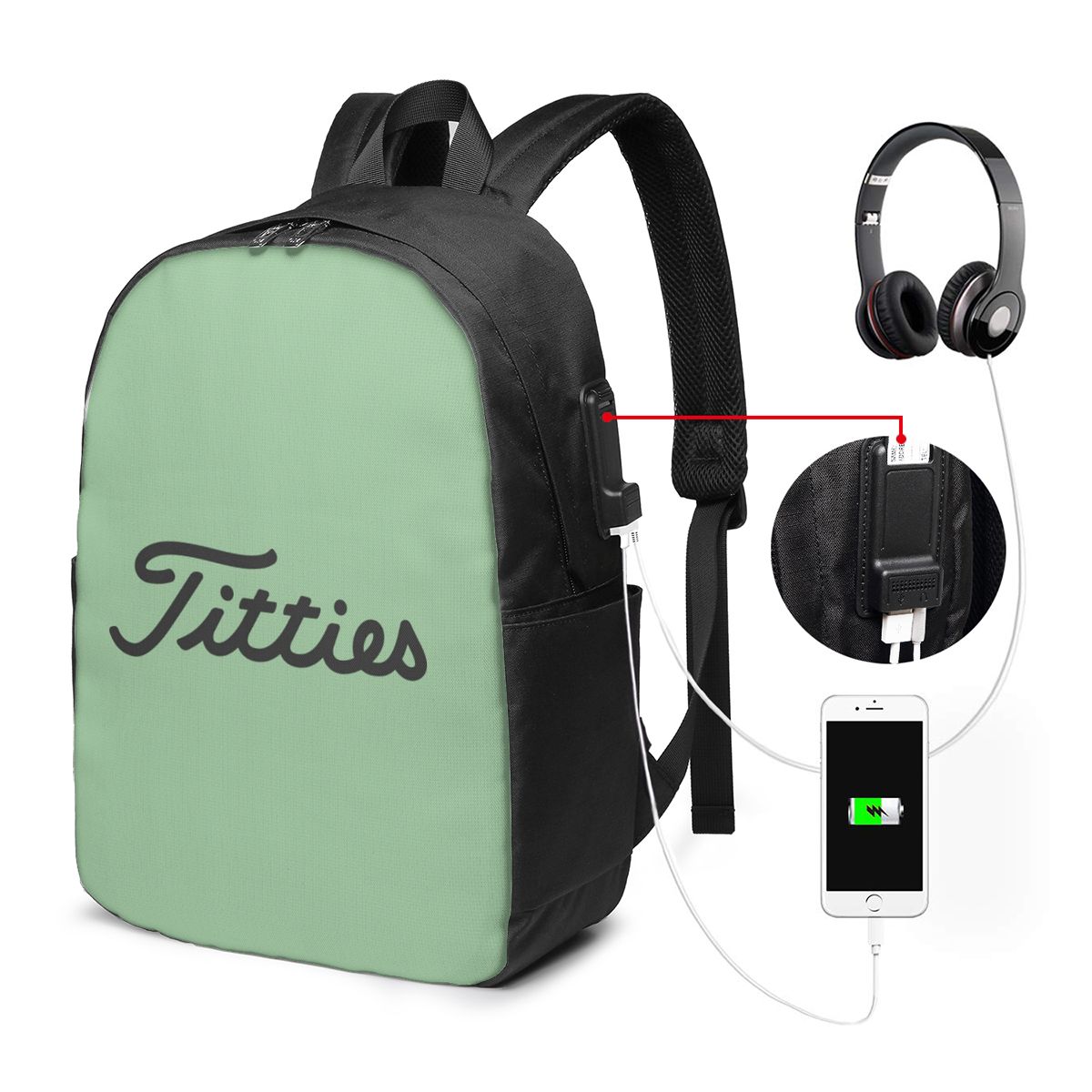 Mochila Titties Golf Ball, bol - Women Bags For College reseña y precio