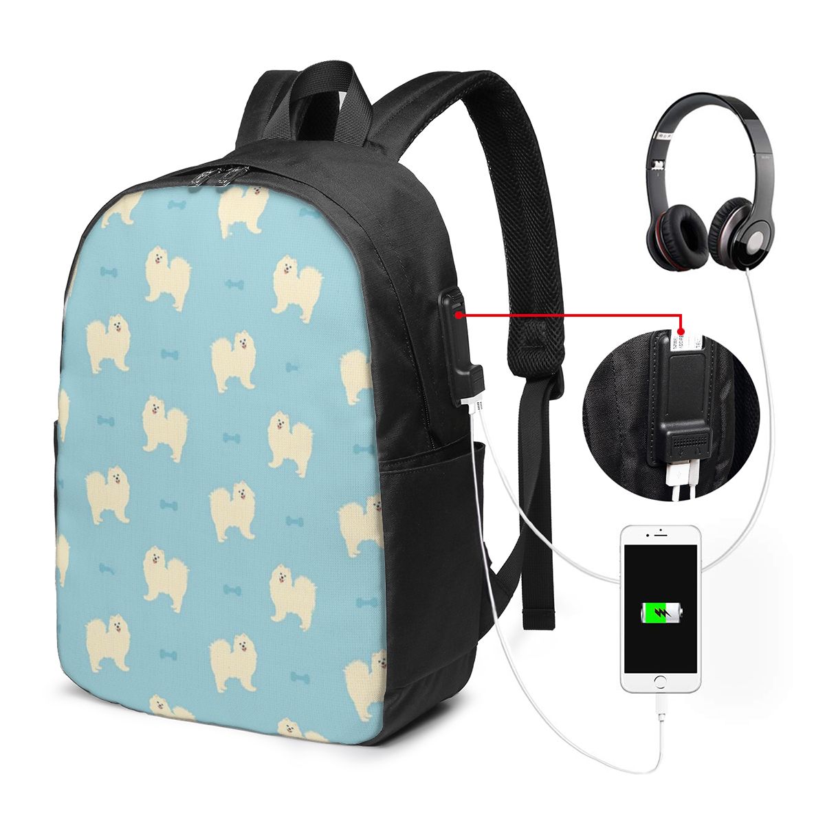 Mochila Samoyed Dog para viaje - Women'S Bags reseña y precio