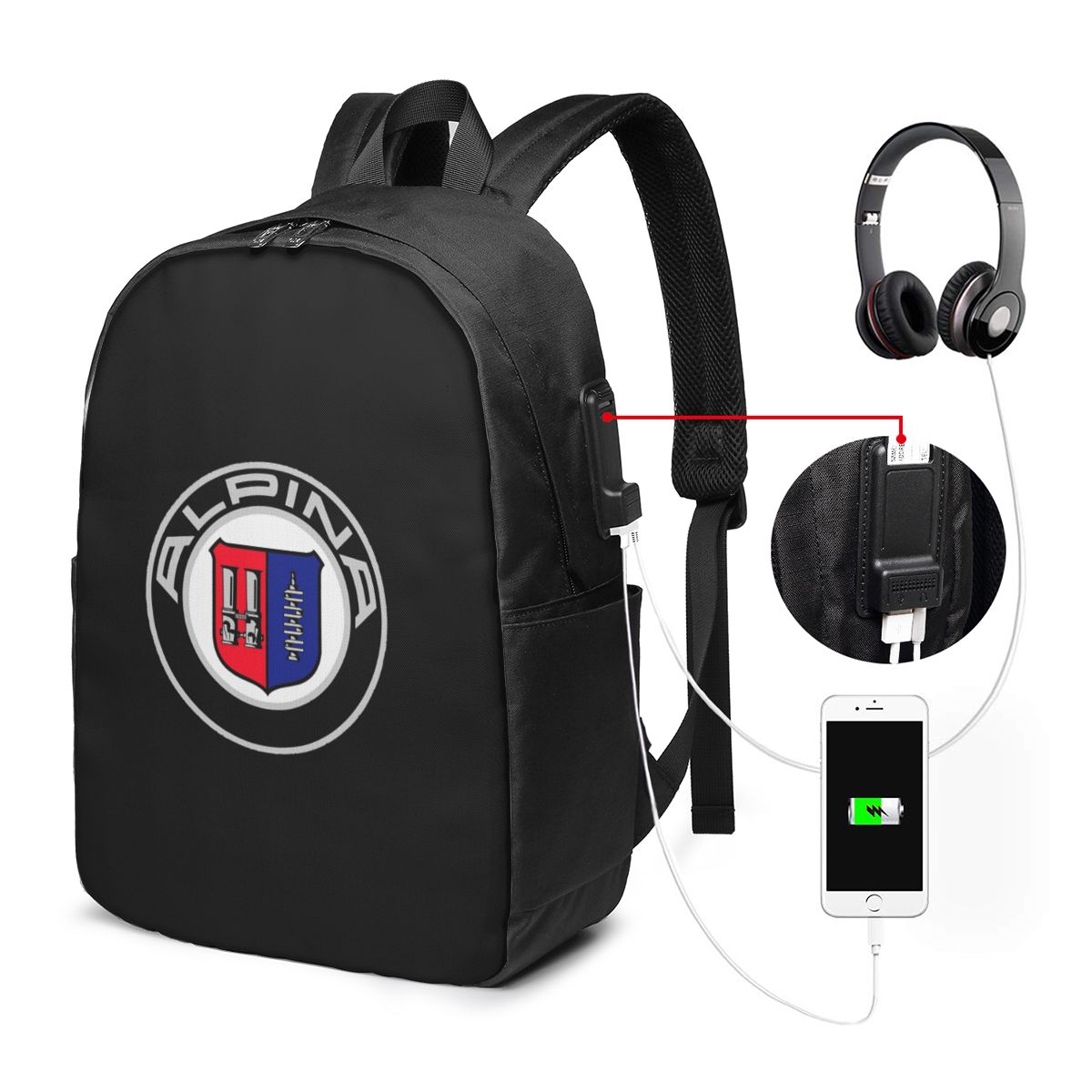 Alpina - Mochila con logotipos - Women Bags Logo reseña y precio