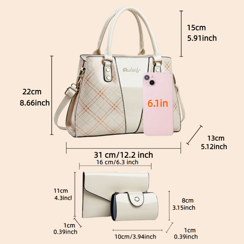 Conjunto de 3 Bolsos de Mujer  - Women'S Bags Handbags reseña y precio
