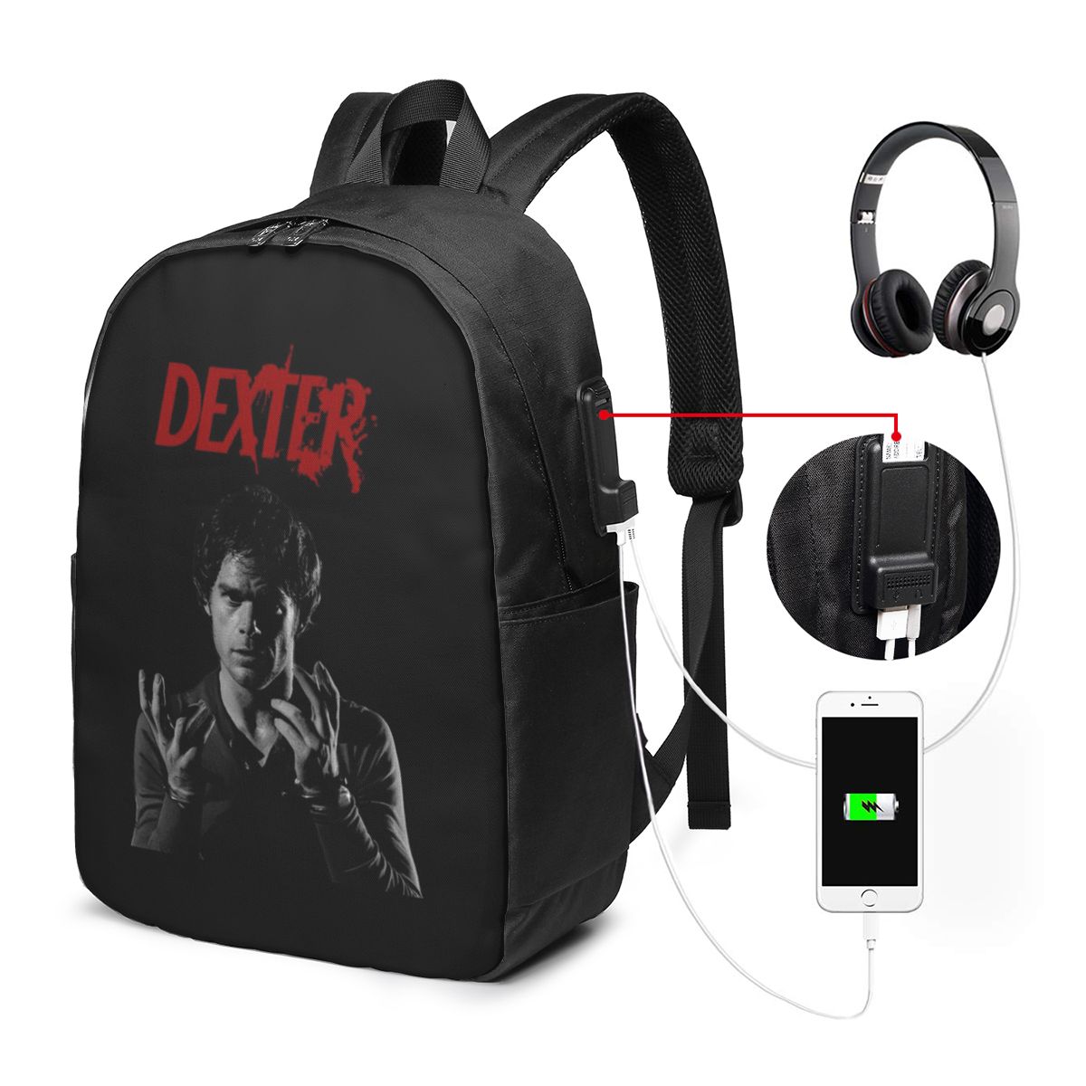 Mochila de la película Dexter  - Women Bags For College reseña y precio