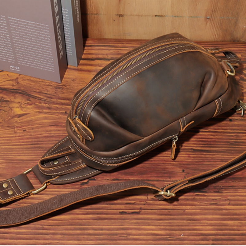 Bolso de pecho multifunción de - Saddle Bag Leather reseña y precio