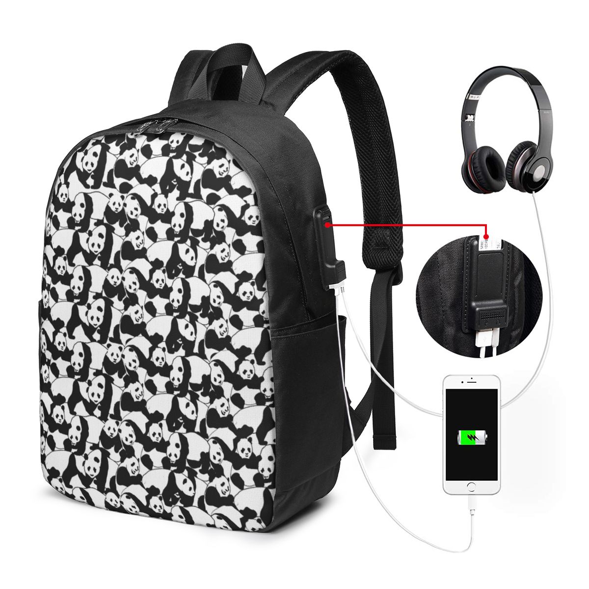 Mochila con diseño de panda, b - Women'S Bags reseña y precio