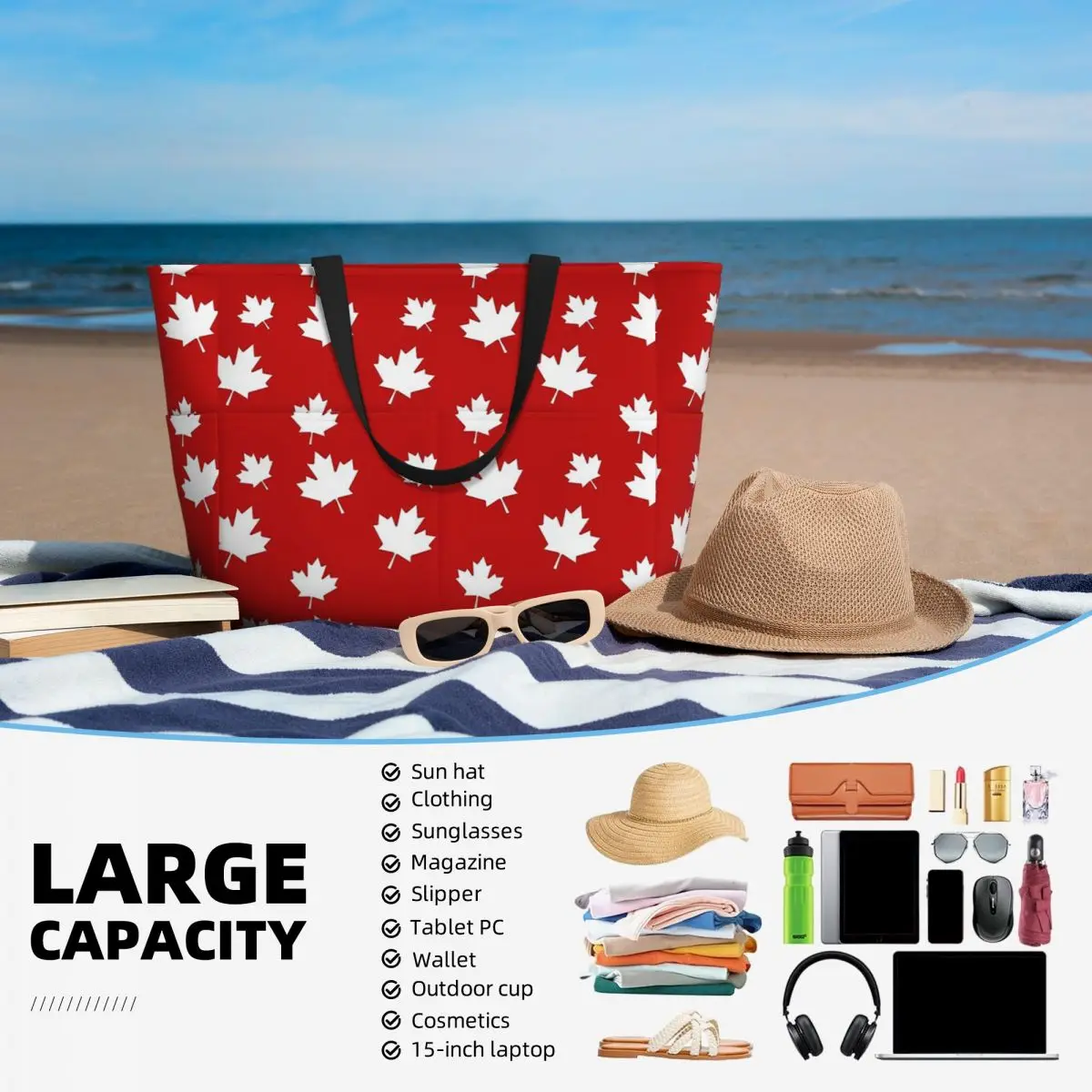 Bolso de playa con diseño de b - Women Bags Canada reseña y precio
